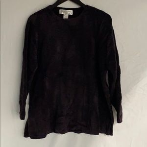 Jones NY Dark Purple Soft Warm Crewneck Sweater